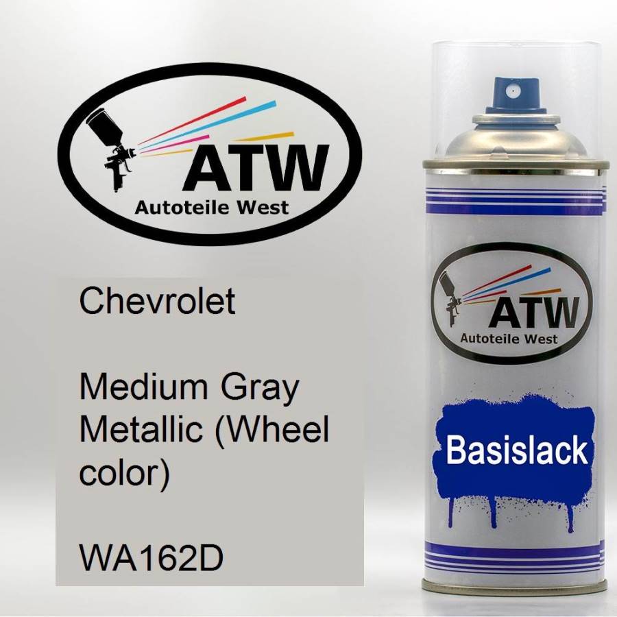 Chevrolet, Medium Gray Metallic (Wheel color), WA162D: 400ml Sprühdose, von ATW Autoteile West.